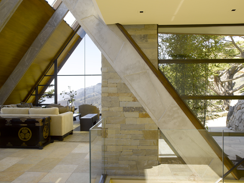 triangular interior of a home