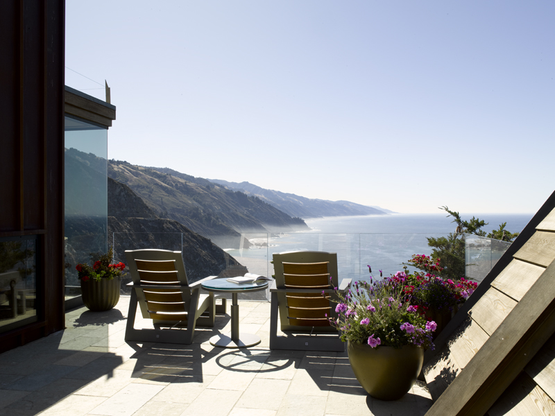 outdoor patio with ocean view